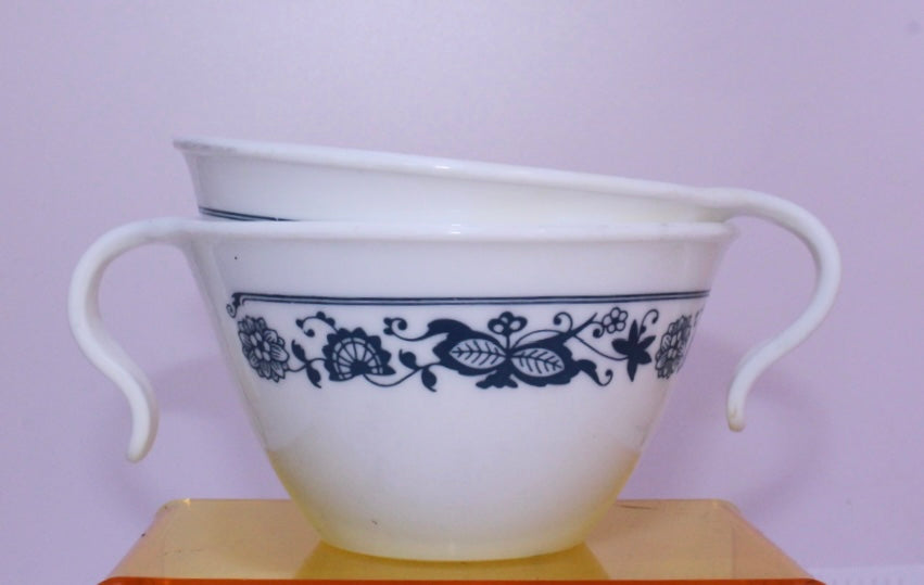 Set of 2 Blue and White Cups