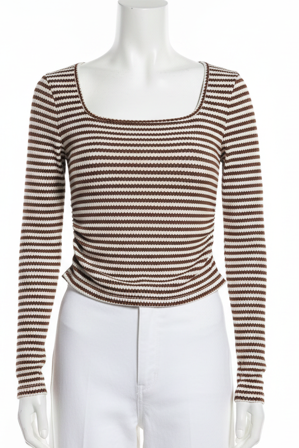 Brown Striped Long Sleeve