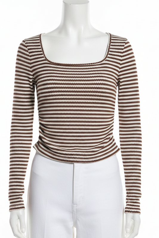 Brown Striped Long Sleeve