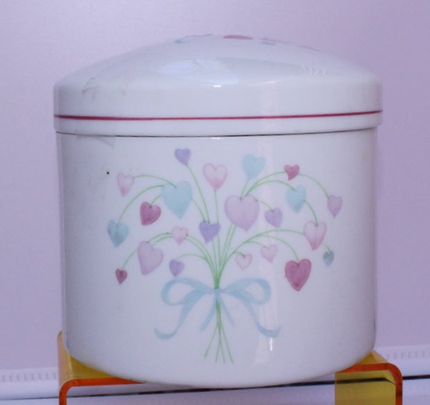 1980's Heart Bouquet Canister
