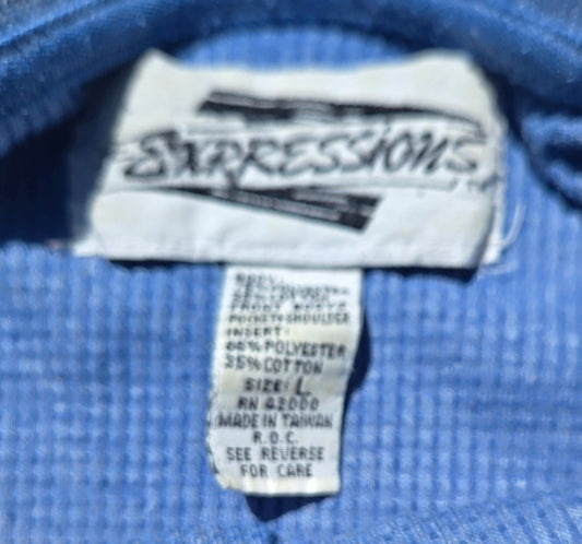 Retro Blue Collared Shirt
