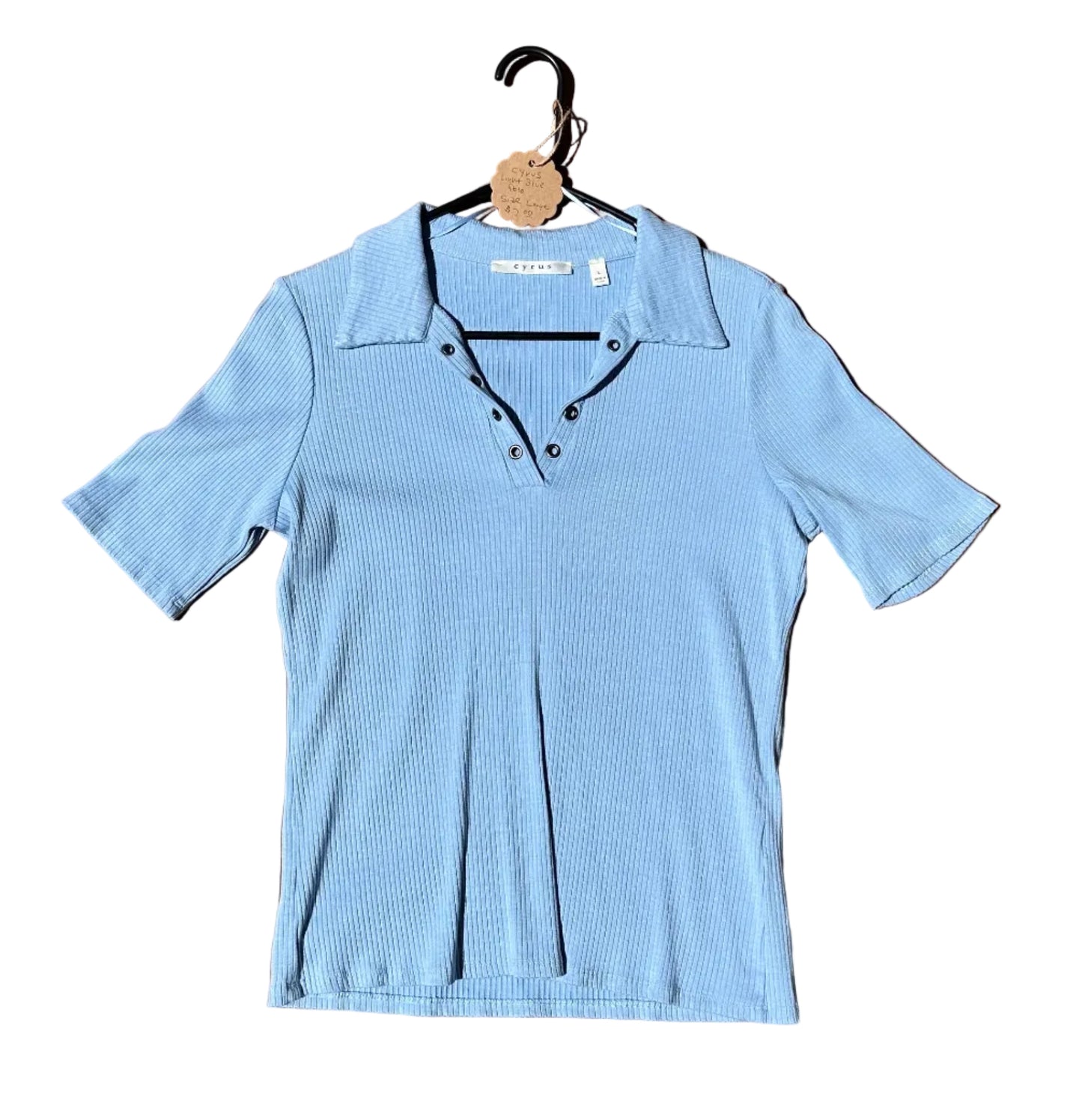 Blue Open Collar Shirt
