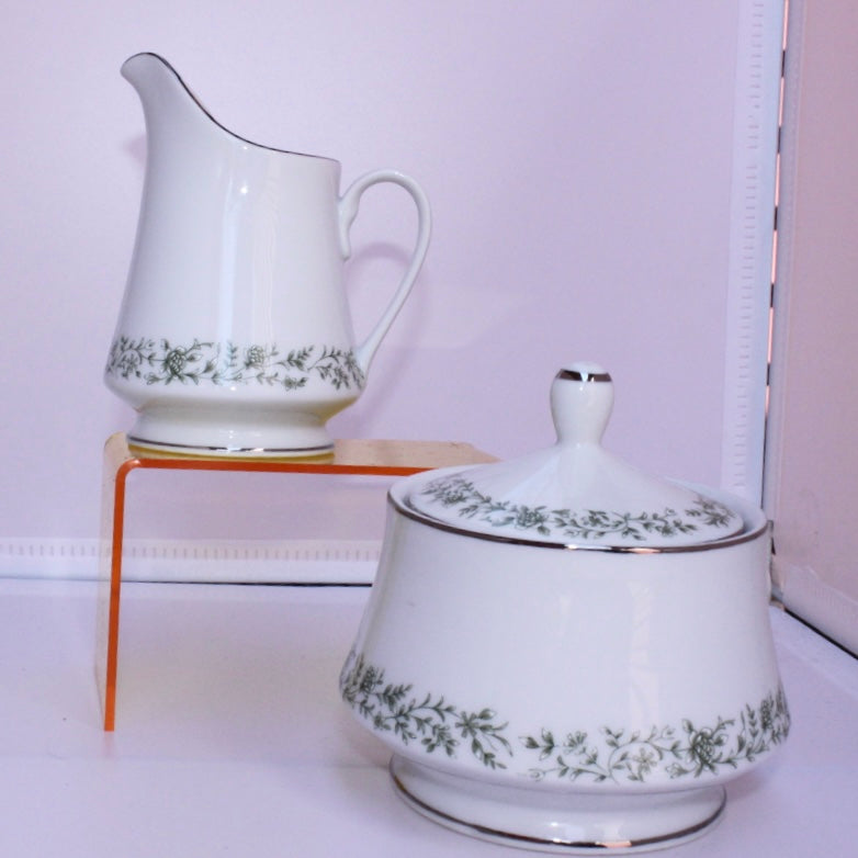 Vintage Sugar Bowl and Creamer Set