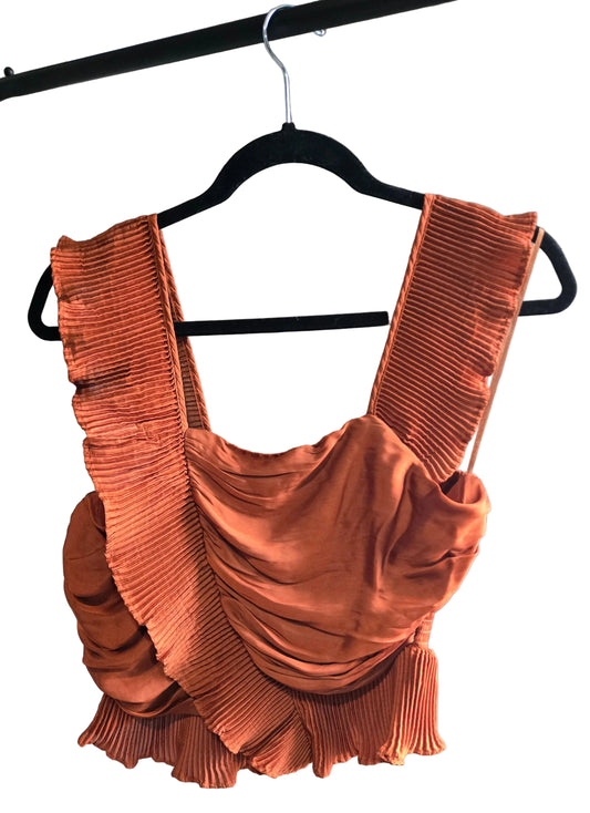 Orange Ruffle Top