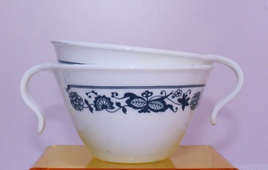 Set of 2 Blue and White Cups