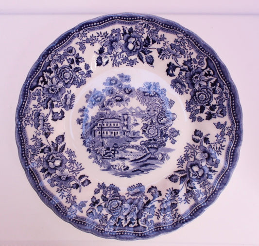 Blue and White Country Design plate