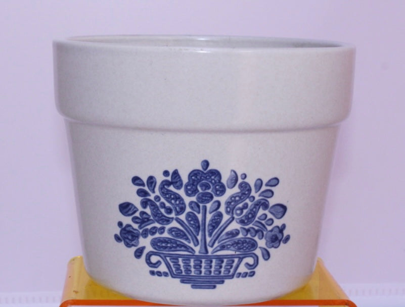 Blue Floral Pot