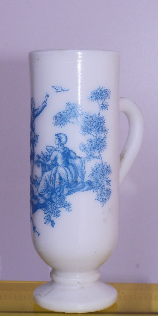 Small 1970's Blue Toile Cup