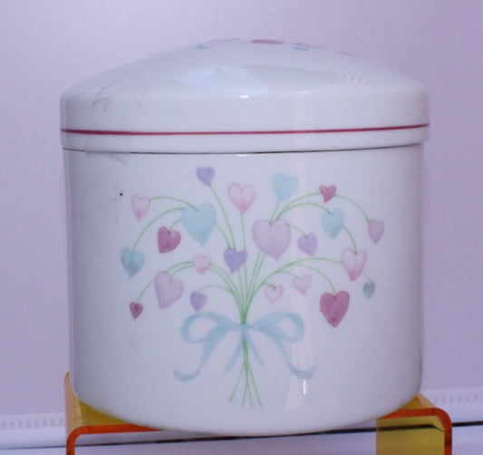 1980's Heart Bouquet Canister
