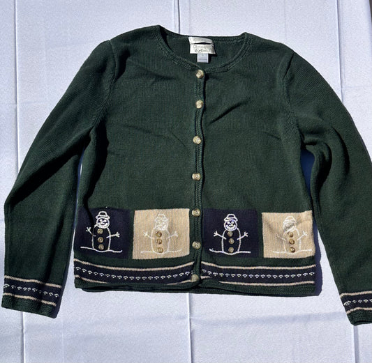 Green Snowman C & B Sweater
