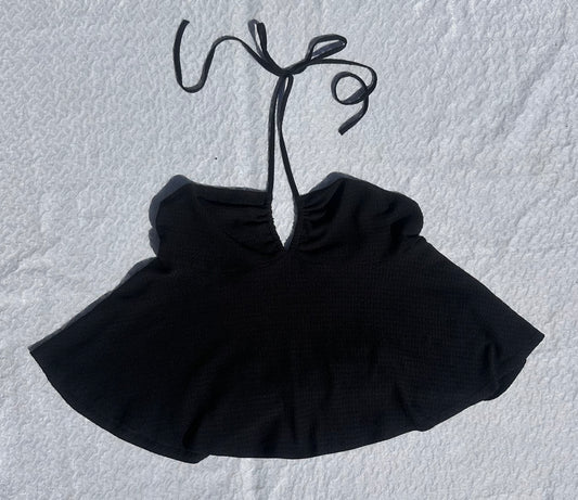 Black Tie  Halter Top