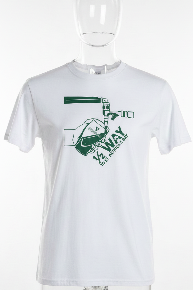 White Graphic T