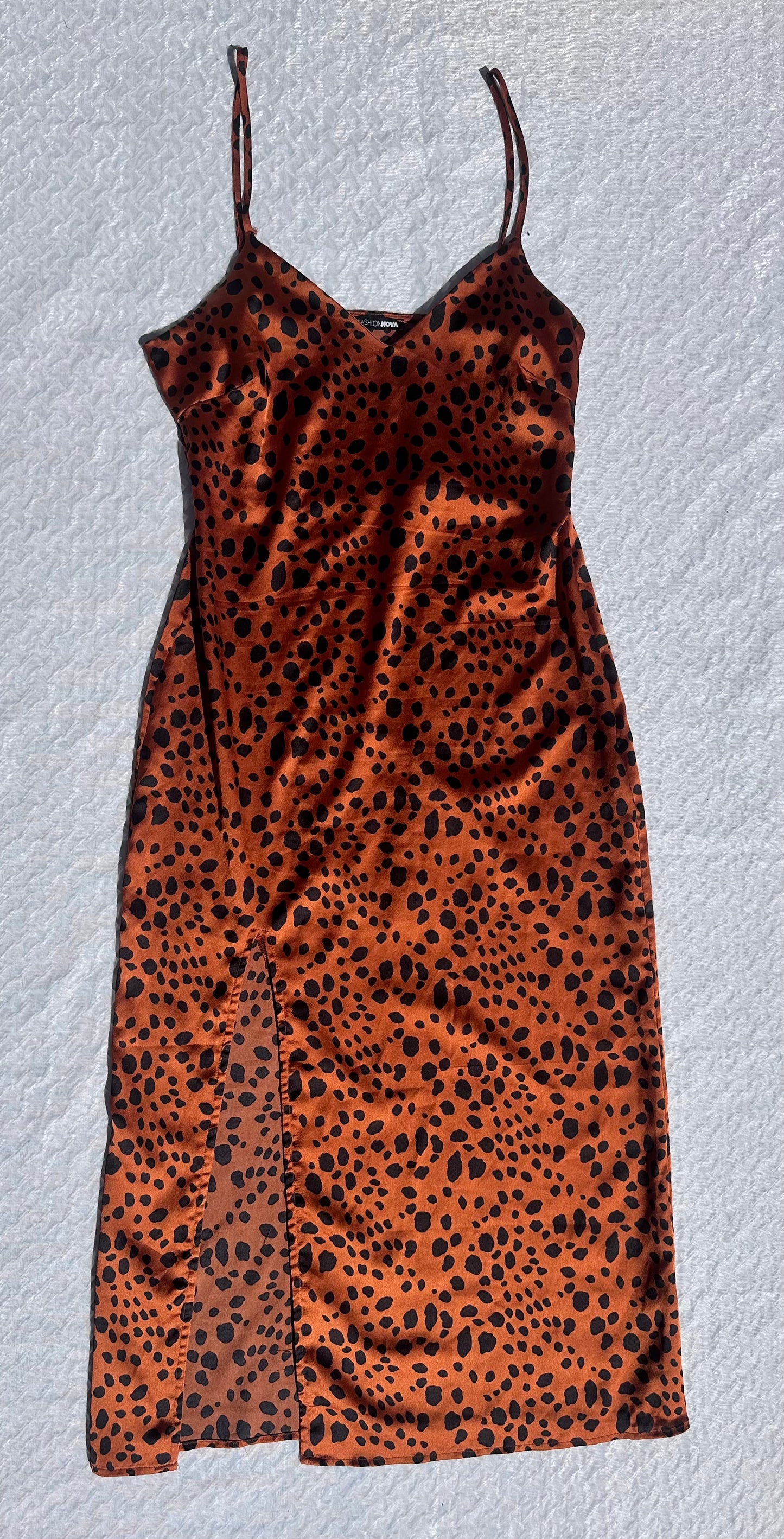 Silky Leopard Print Maxi Dress