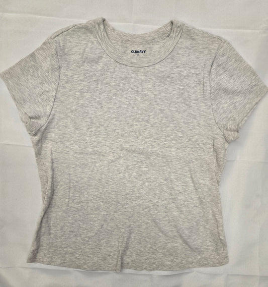 Grey Ribbed T