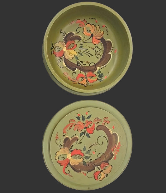 Wooden Folk Art Dish