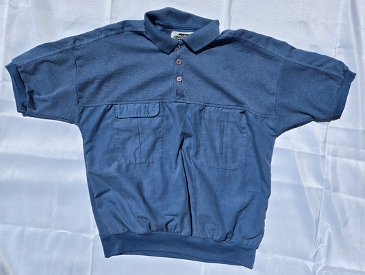 Retro Blue Collared Shirt