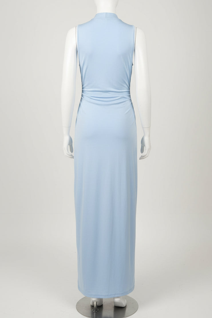 Baby Blue Ruched Maxi