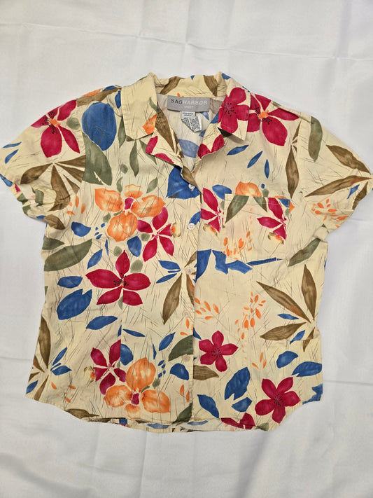 SAG Harbor Floral Buttondown