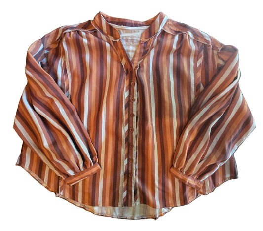 Oversized Women's Striped Blouse
