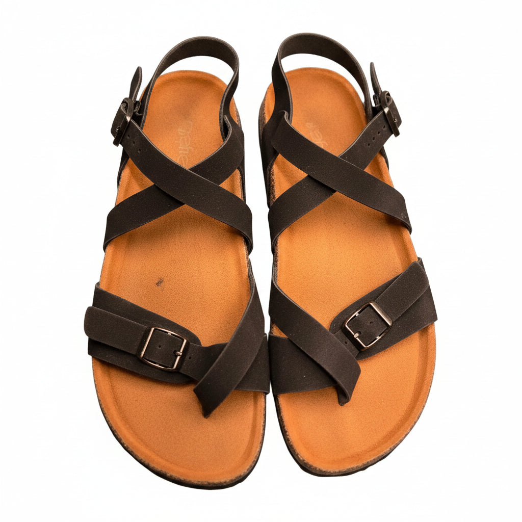 Black Size 7 Strapy Sandals