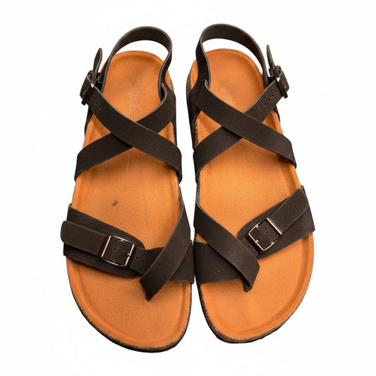 Black Size 7 Strapy Sandals